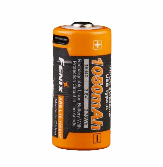 Акумулятор 16340 Fenix 1050 mAh Type-C (ARB-L16-1050UP) Фото 2